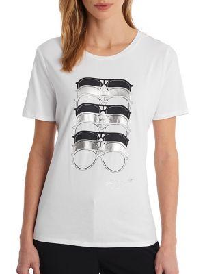 Karl Lagerfeld Paris Sunglass Printed Graphic Tee