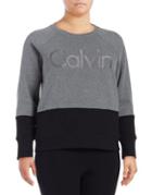 Calvin Klein Performance Plus Heathered Raglan-sleeve Sweater