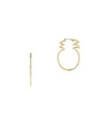 Betsey Johnson Boost Pineapple Hoop Earrings-1.5