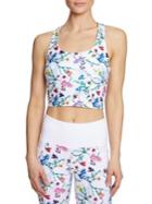 Betsey Johnson Floral-print Cropped Tank Top