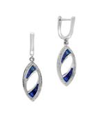 Effy Royale Bleu Diamonds, Sapphire And 14k White Gold Drop Earrings