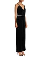 Laundry By Shelli Segal Velvet Belted Jumpsuit