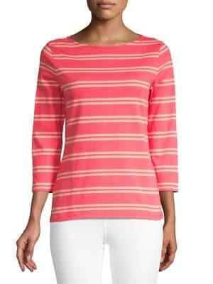 Imnyc Isaac Mizrahi Striped Cotton Top
