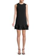Calvin Klein Petite Sleeveless Floral Flounce-hem Dress