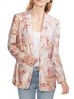 Vince Camuto Oasis Bloom Sequined Floral Blazer