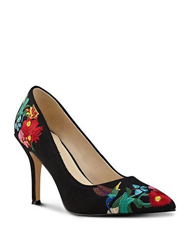 Nine West Flax Classic Embroidered Leather Pumps