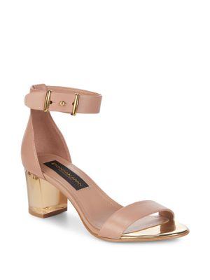 Donna Karan Tina Leather Heeled Sandals