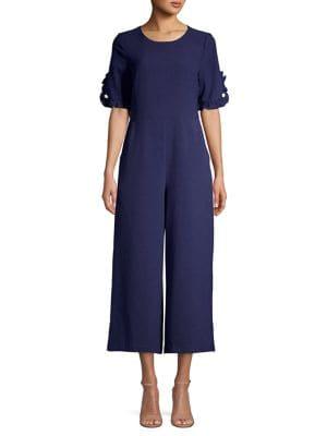 Karl Lagerfeld Paris Ruffle Sleeve Jumpsuit