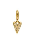 Karl Lagerfeld Charms Crystal-embellished Pyramid Heart Charm