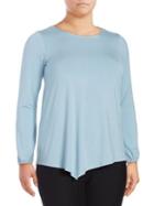 B Collection By Bobeau Heathered Roundneck Top