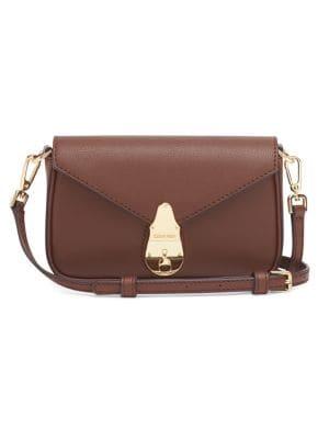 Calvin Klein Leather Lock Crossbody Bag