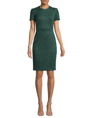 Calvin Klein Faux-suede Sheath Dress