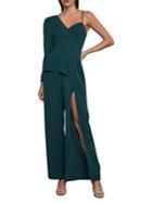 Bcbgmaxazria Drapey Satin Wide-leg Jumpsuit