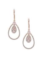 Anne Klein Pear Orbital Crystal Earrings
