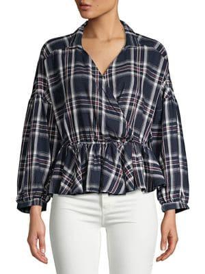 Vero Moda Ketch Plaid Cotton Top