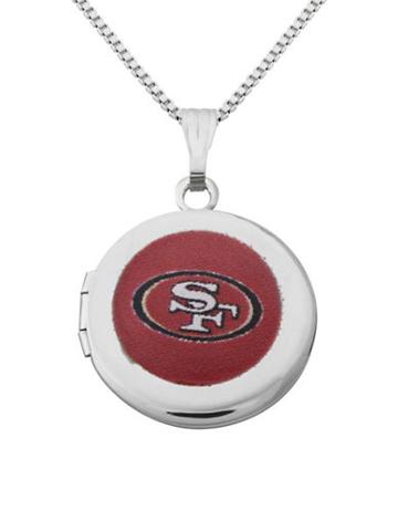 Dolan Bullock Nfl San Francisco 49ers Sterling Silver Locket Necklace