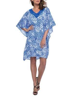Profile By Gottex Printed V-neck Caftan