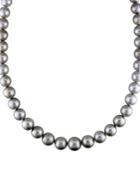 Sonatina 14k White Gold & 9-12.5mm Silver Tahitian Graduated Pearl Strand Necklace