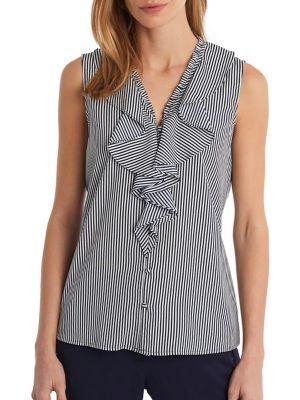 Karl Lagerfeld Paris Ruffle-front Top
