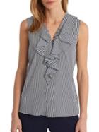 Karl Lagerfeld Paris Ruffle-front Top