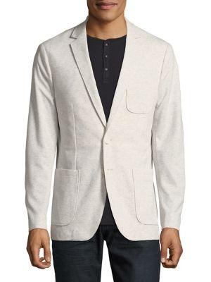 Calvin Klein Gris Two-button Pique Interlock Jacket