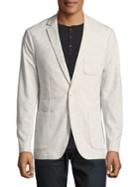 Calvin Klein Gris Two-button Pique Interlock Jacket