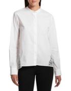 Dkny Lace Paneled Button-down Blouse