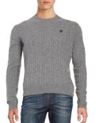 Brooks Brothers Red Fleece Cableknit Wool Sweater
