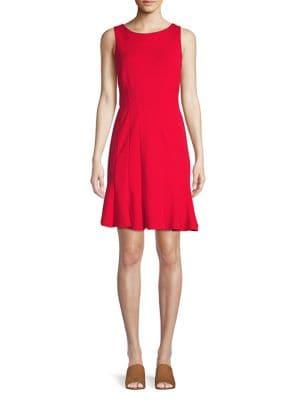 Gabby Skye Ottoman Flounce Mini Flare Dress
