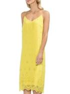 Vince Camuto Topic Heat Scallop Hem Eyelet Knee-length Dress