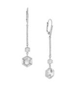 Etienne Aigner Hexagon Crystal Linear Drop Earrings