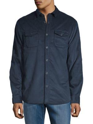Black Brown Textured Shirt Jacket