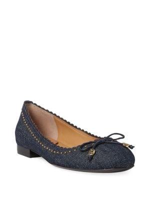 Lauren Ralph Lauren Glennie Iv Denim Ballet Flats