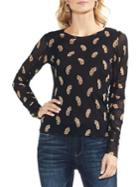 Vince Camuto Estate Jewels Ruched-sleeve Embroidered Blouse