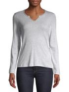 Olsen Split V-neck Tee