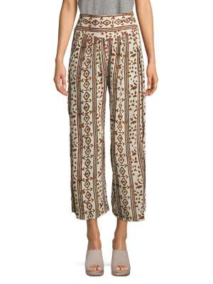 Free People Elena Printed Culotte Pants