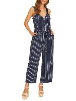 Sanctuary Striped Tie Waist Jumpsuit