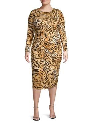 Rachel Rachel Roy Plus Tiger-print Midi Dress