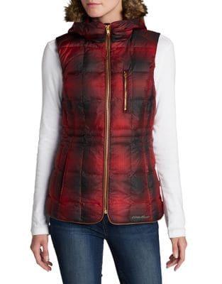 Eddie Bauer Yukon Classic Faux Fur-trim Down Vest