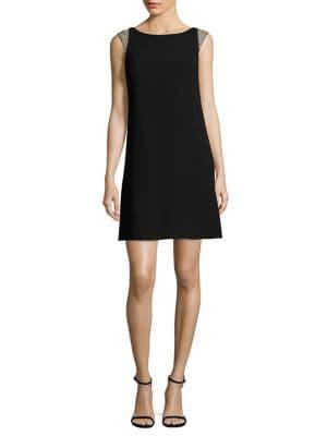 Aidan By Aidan Mattox Embellished Trapeze Dress