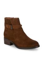 Gentle Souls By Kenneth Cole Percy Buckle Suede Booties