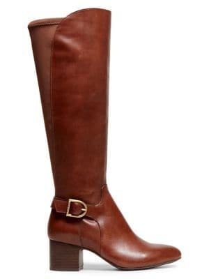 Anne Klein Honesty Wide Calf Leather Tall Boots
