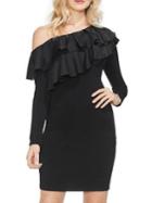 Vince Camuto Gilded Rose One-shoulder Bodycon Dress
