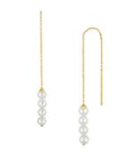 Majorica 5mm Organic Pearl Threader Earrings