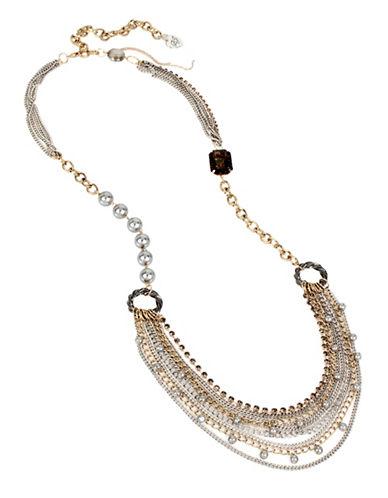 Betsey Johnson Throwback Layered Chain Long Necklace