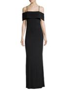 Laundry By Shelli Segal Jersey Portrait Collar Gown