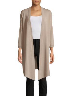 Anne Klein Long Open Front Cardigan