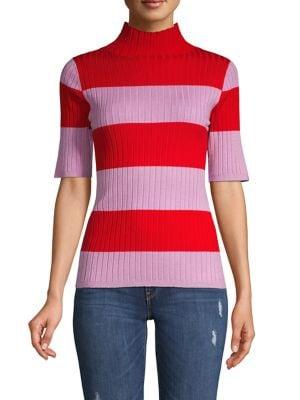 525 America Colorblock Mockneck Top