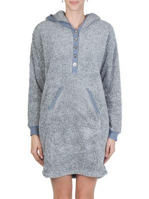 Claudel Comfort & Co Hooded Fleece Sweater Dress
