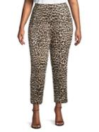 Michael Michael Kors Plus Cheetah-print Tapered Pants